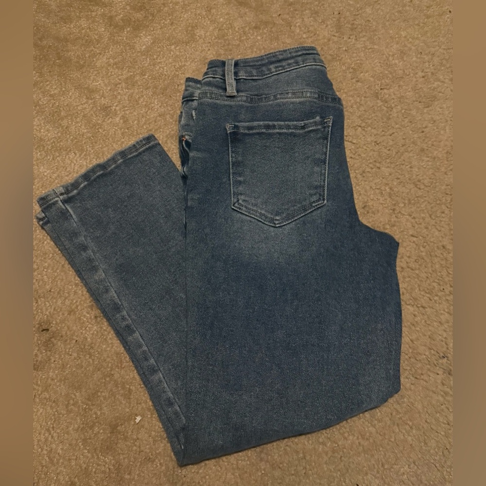 Royalty For Me Dark Blue Straight Leg Jeans